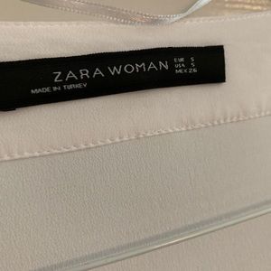 Zara white blouse v neck
